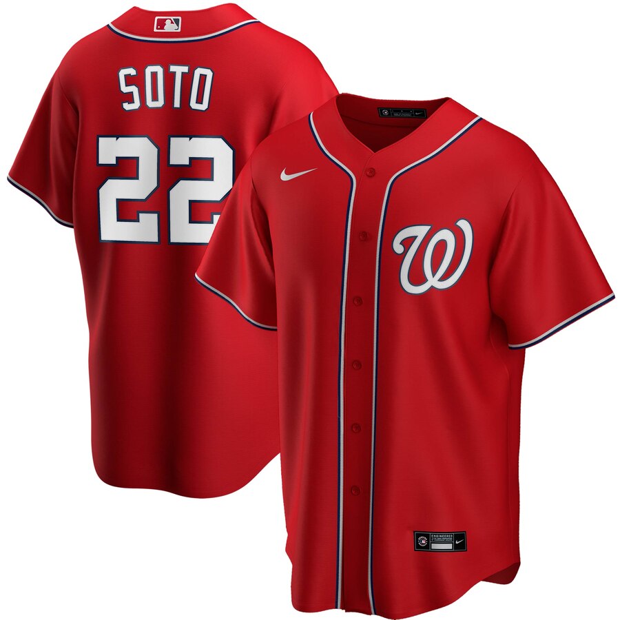 Juan Soto Washington Nationals Alternate 2020 Replica Player Jersey ÃƒÂ¢Ã¢â€šÂ¬Ã¢â‚¬Å“ Red