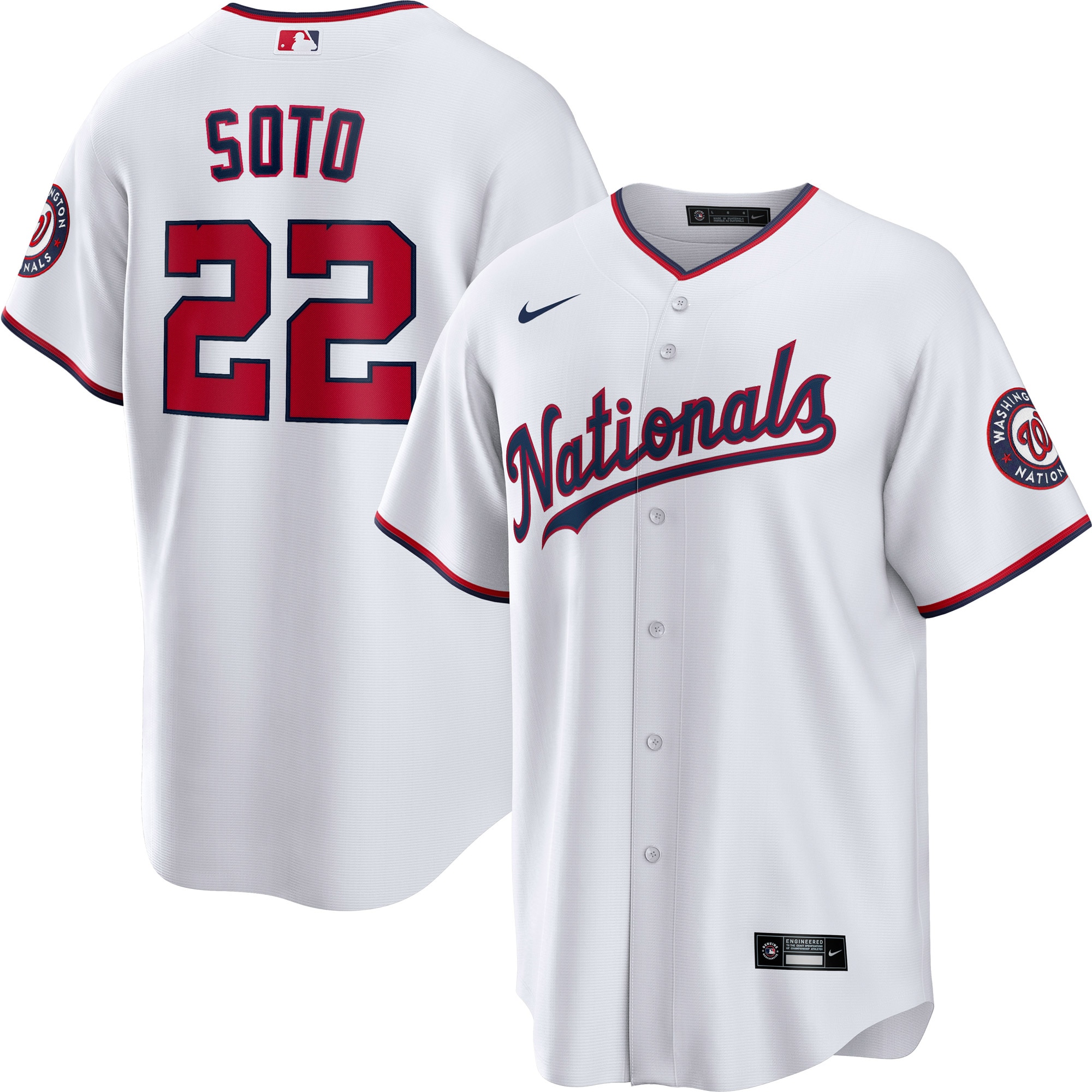 Juan Soto Washington Nationals Alternate Replica Player Jersey - White