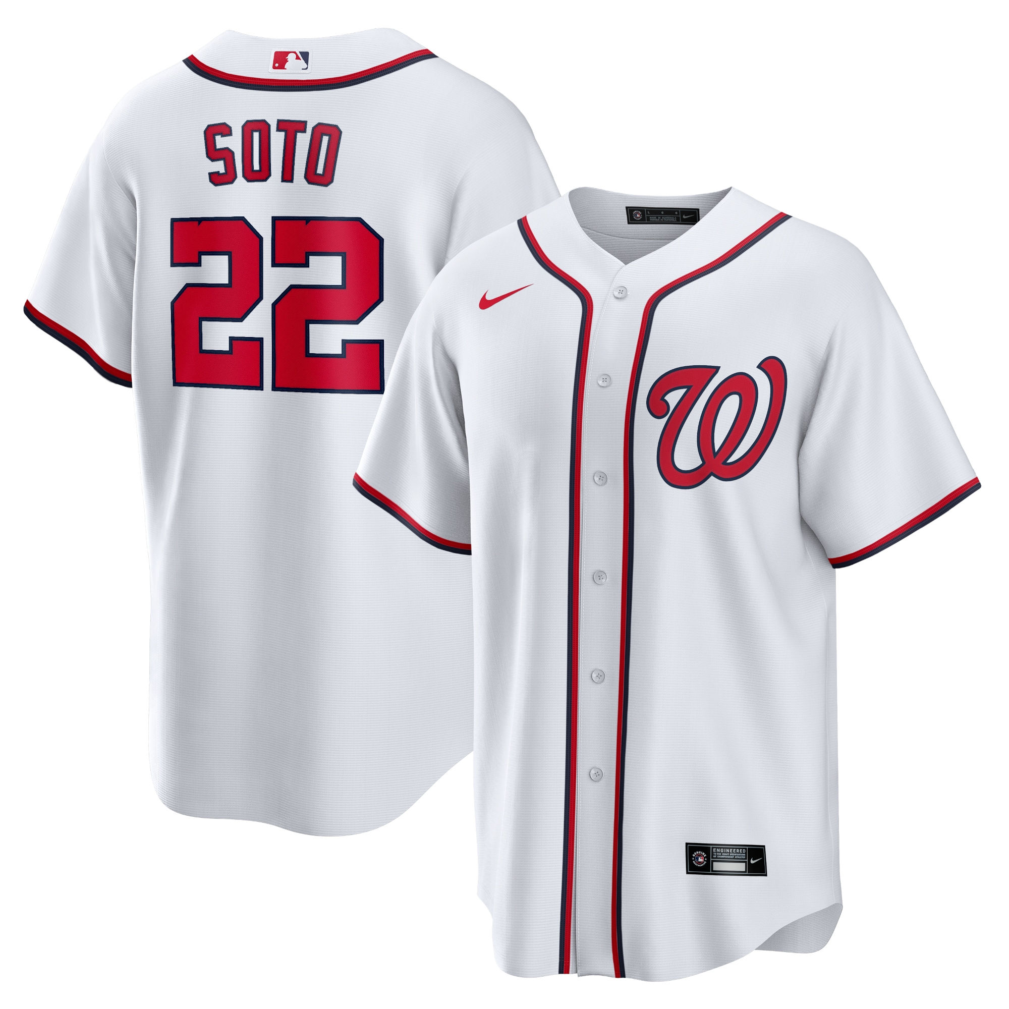 Juan Soto Washington Nationals Home Replica Player Name Jersey - White