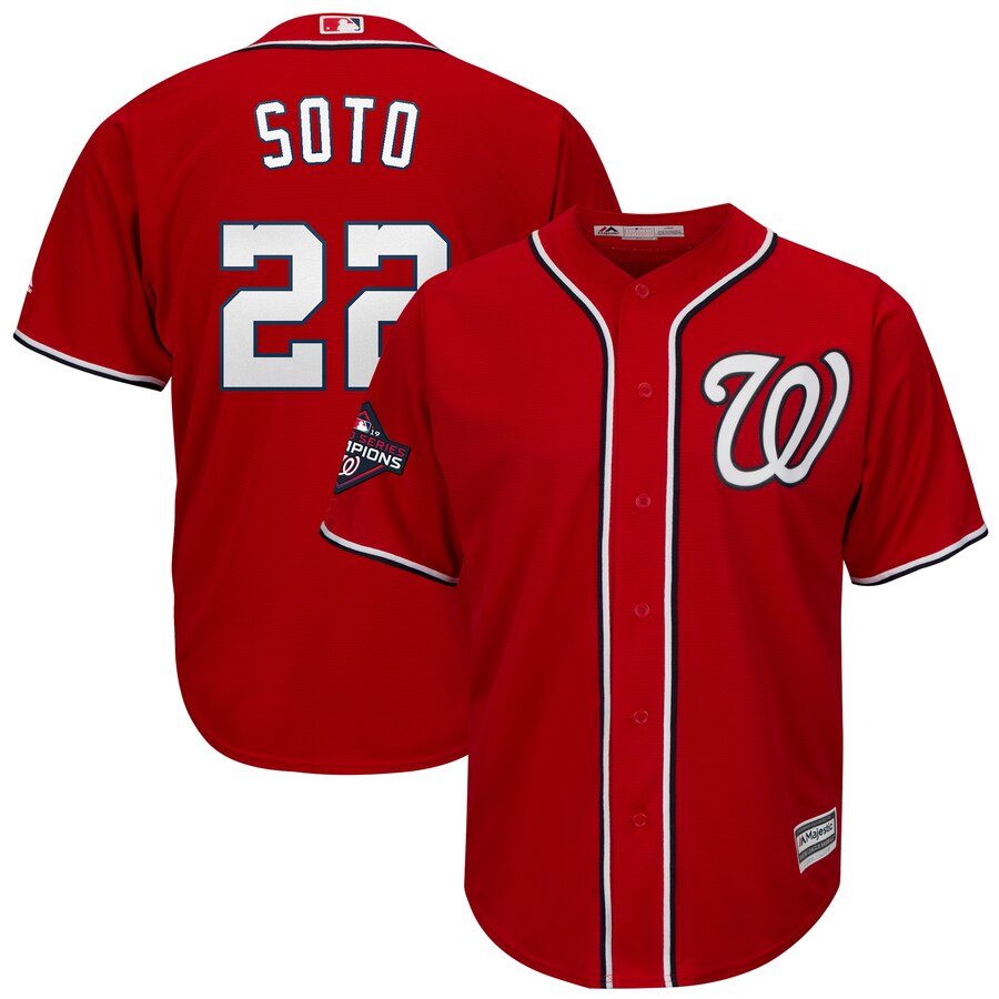 Juan Soto Washington Nationals Majestic 2019 World Series Champions Alternate Big And Tall Cool Base Player Jersey - Red