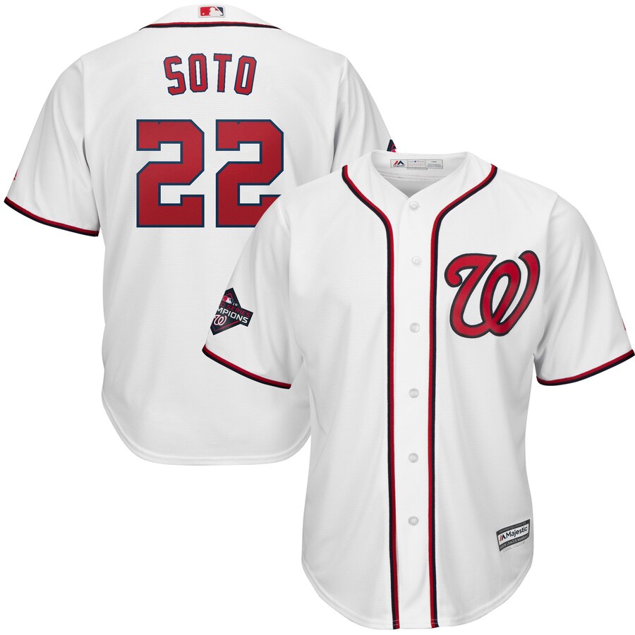 Juan Soto Washington Nationals Majestic 2019 World Series Champions Home Big And Tall Cool Base Player Jersey - White