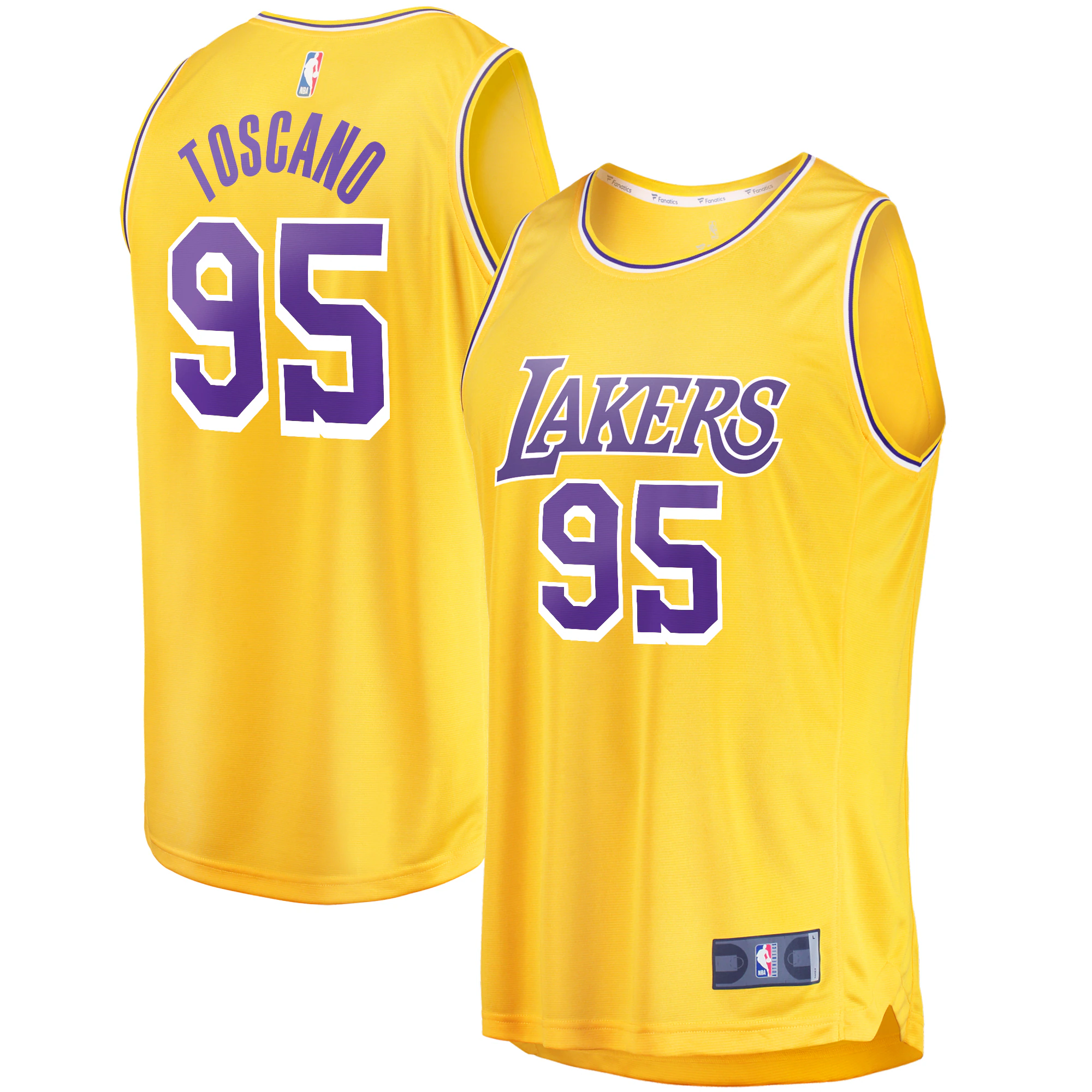 Juan Toscano-anderson Los Angeles Lakers Fanatics Branded Fast Break Replica Jersey - Icon Edition - Gold