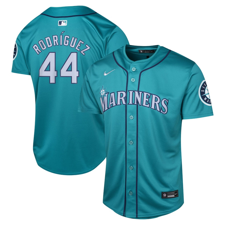 Julio Rodríguez 44 Seattle Mariners Alternate Limited YOUTH Jersey - Aqua 