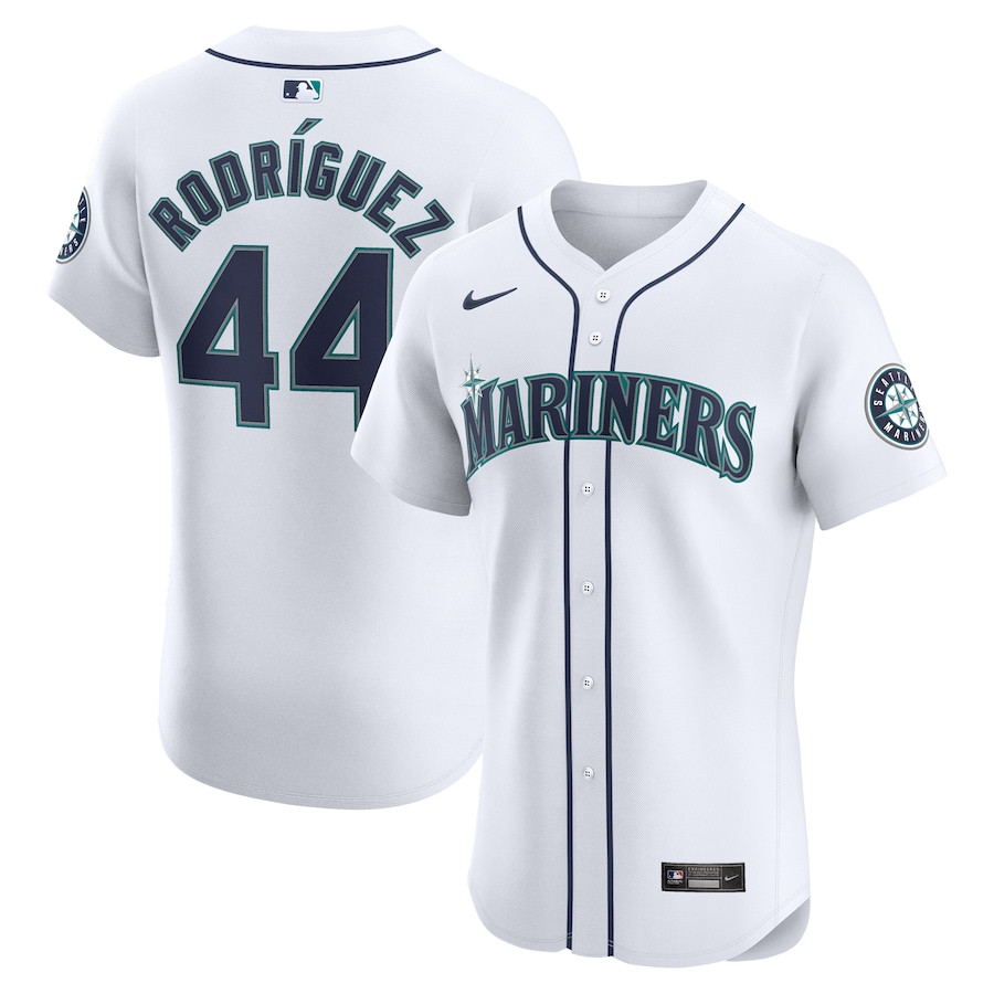 Julio Rodríguez 44 Seattle Mariners Home Elite Player Men Jersey - White 