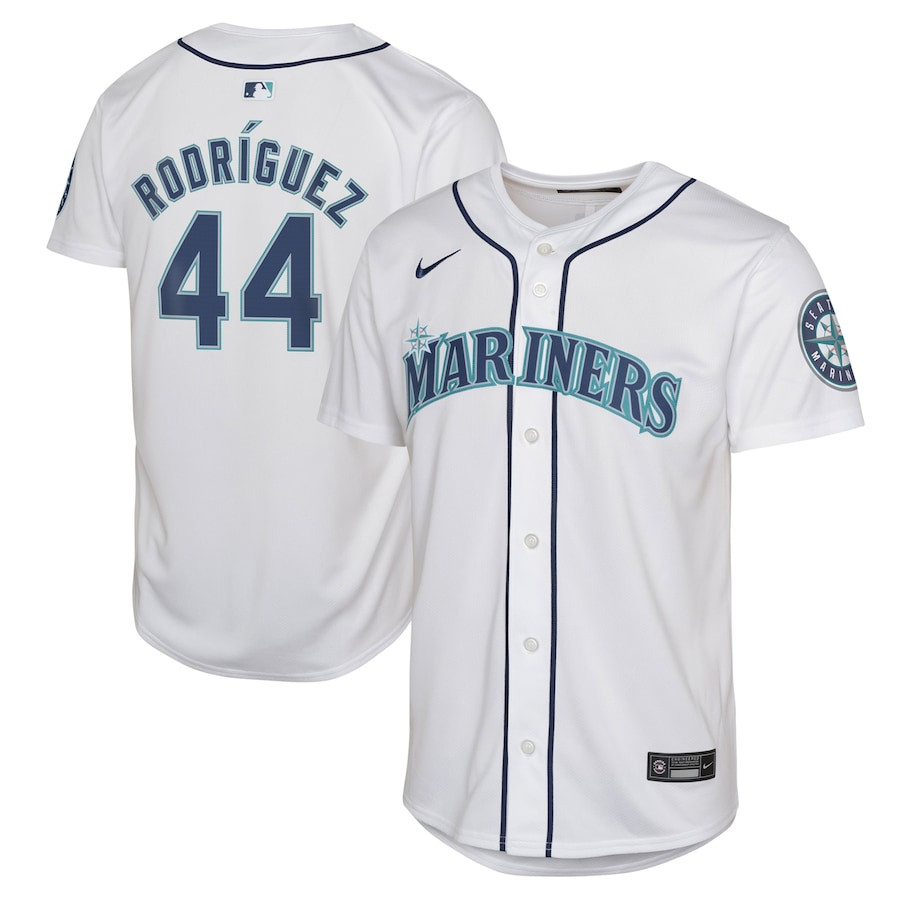 Julio Rodríguez 44 Seattle Mariners Home Limited Player YOUTH Jersey - White 
