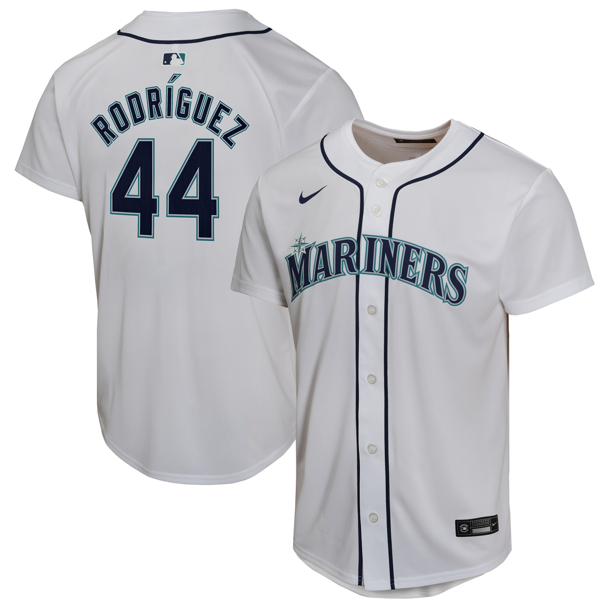 Julio RodrÃƒÆ’Ã‚Â­guez Seattle Mariners Youth Home Game Player Jersey - White