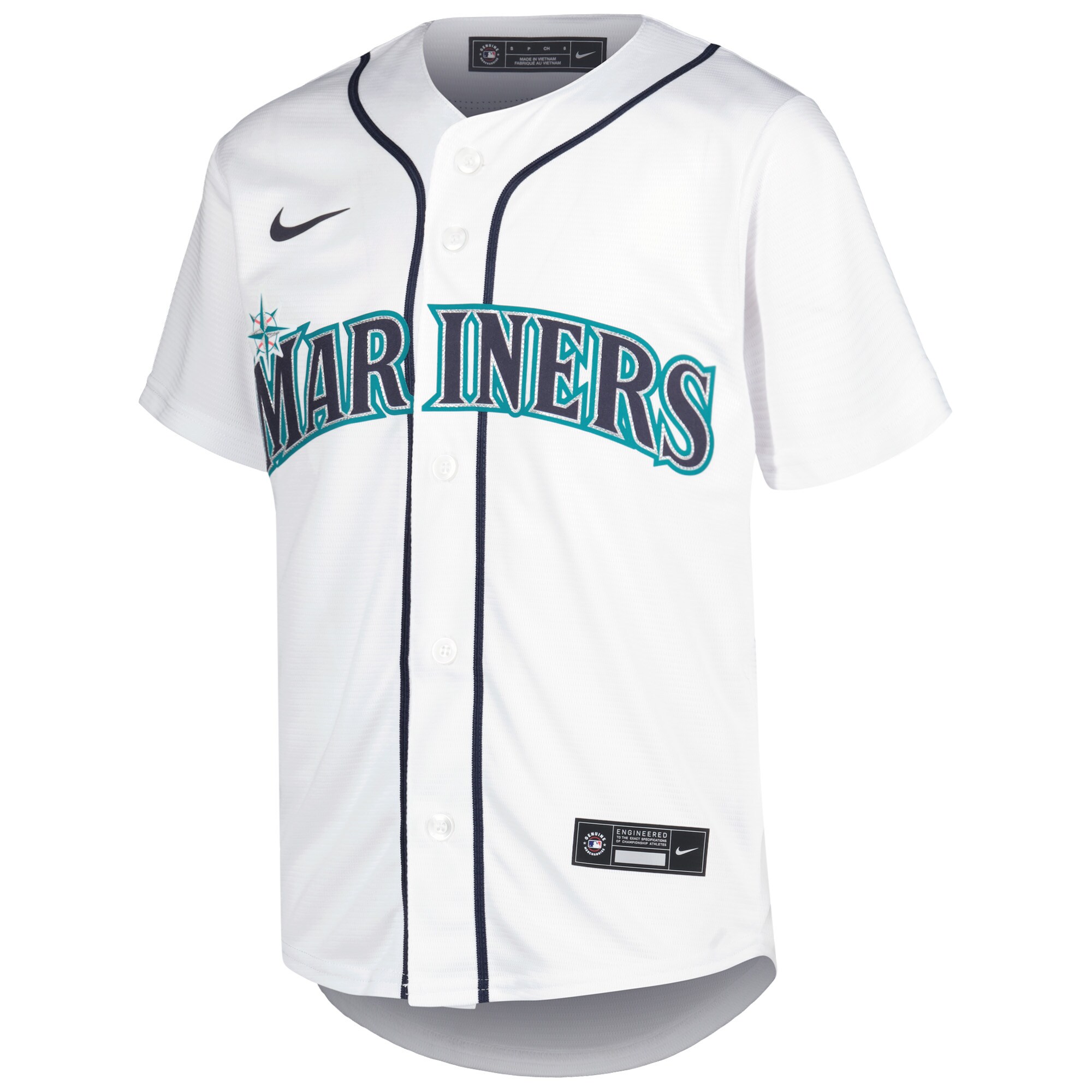 Alternative view of Julio RodrÃƒÆ’Ã‚Â­guez Seattle Mariners Youth Home Replica Player Jersey - White