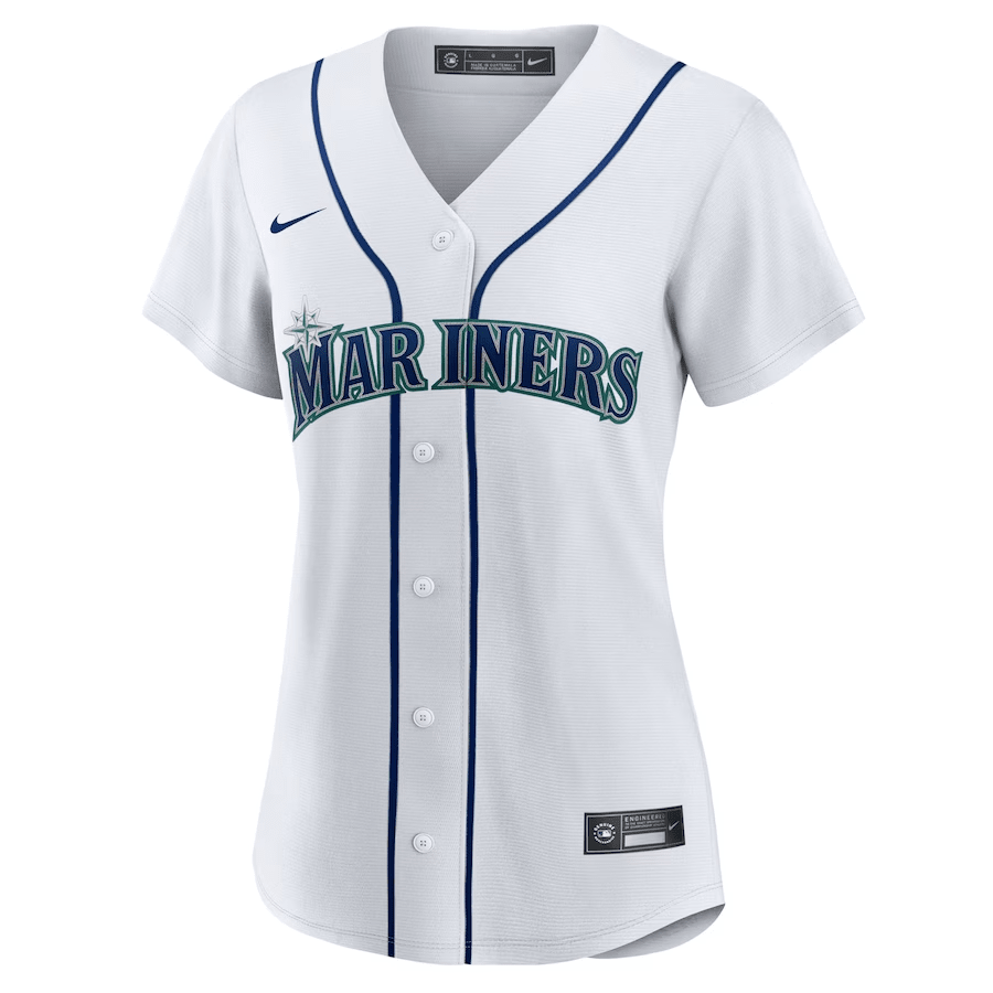 Alternative view of Julio Rodriguez 44 Seattle Mariners Women Home Jersey - White 