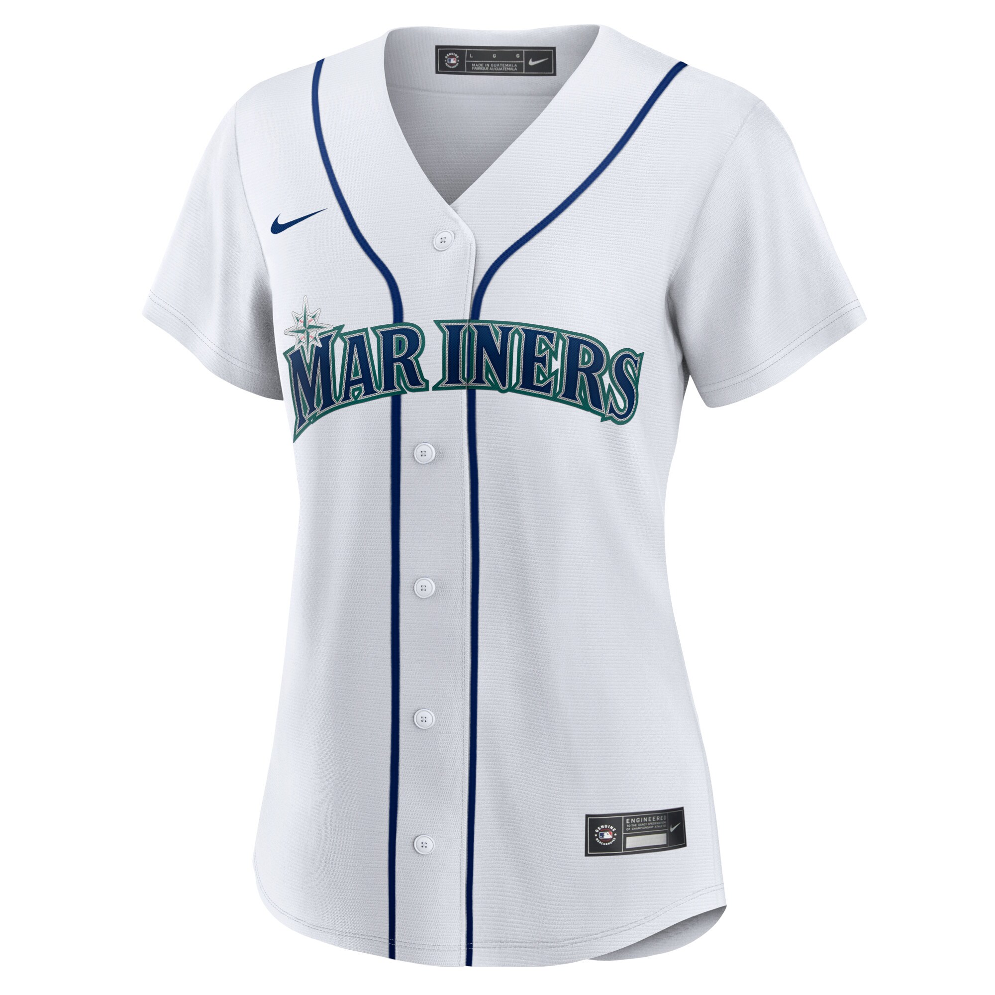 Alternative view of Julio Rodriguez Seattle Mariners Women’s Home Replica Player Jersey – White