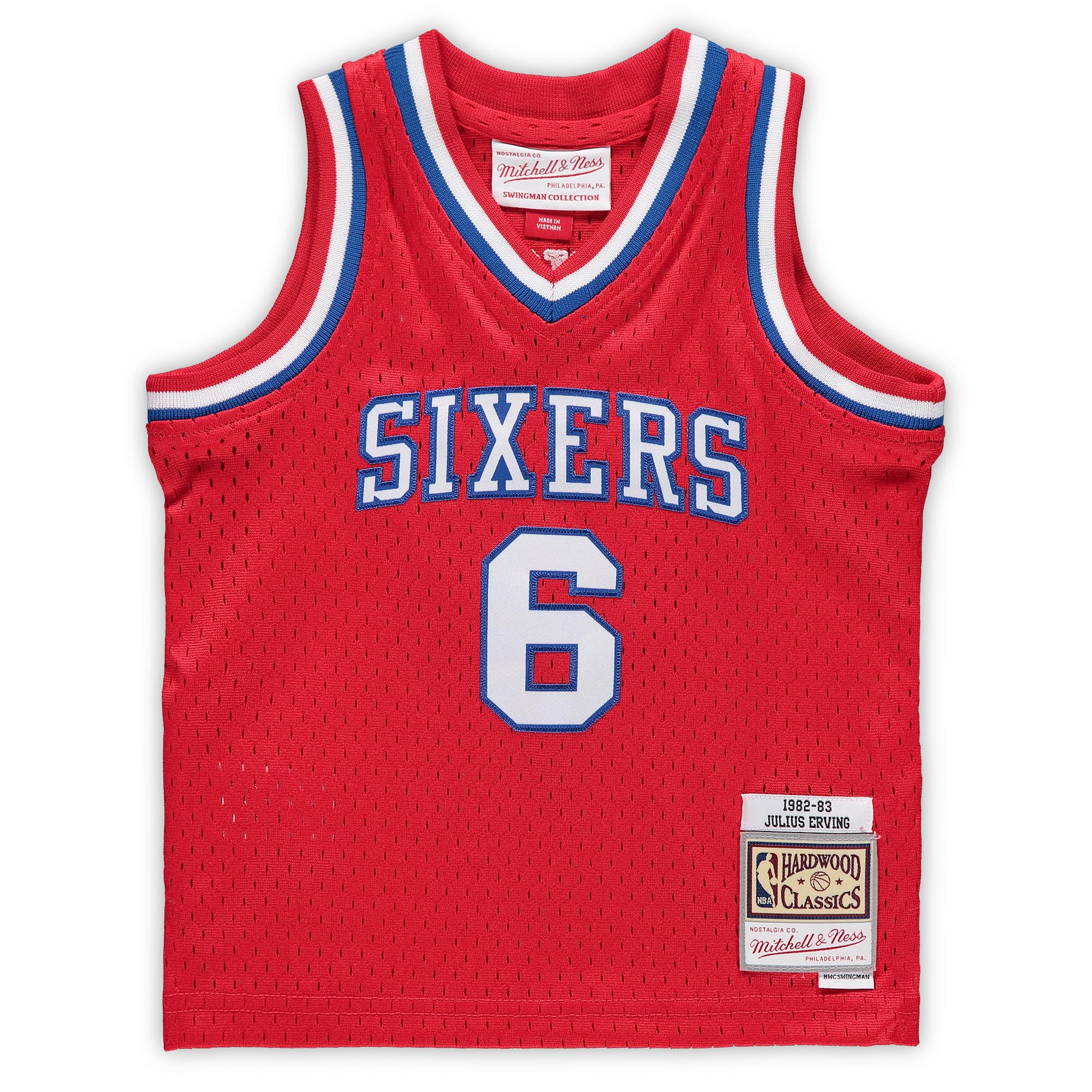 Alternative view of Julius Erving Philadelphia 76ers Mitchell & Ness Infant 1982/83 Hardwood Classics Retired Player Jersey - Red