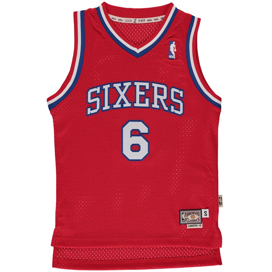 Alternative view of Julius Erving Philadelphia 76ers Mitchell & Ness Youth Hardwood Classics Swingman Jersey - Red