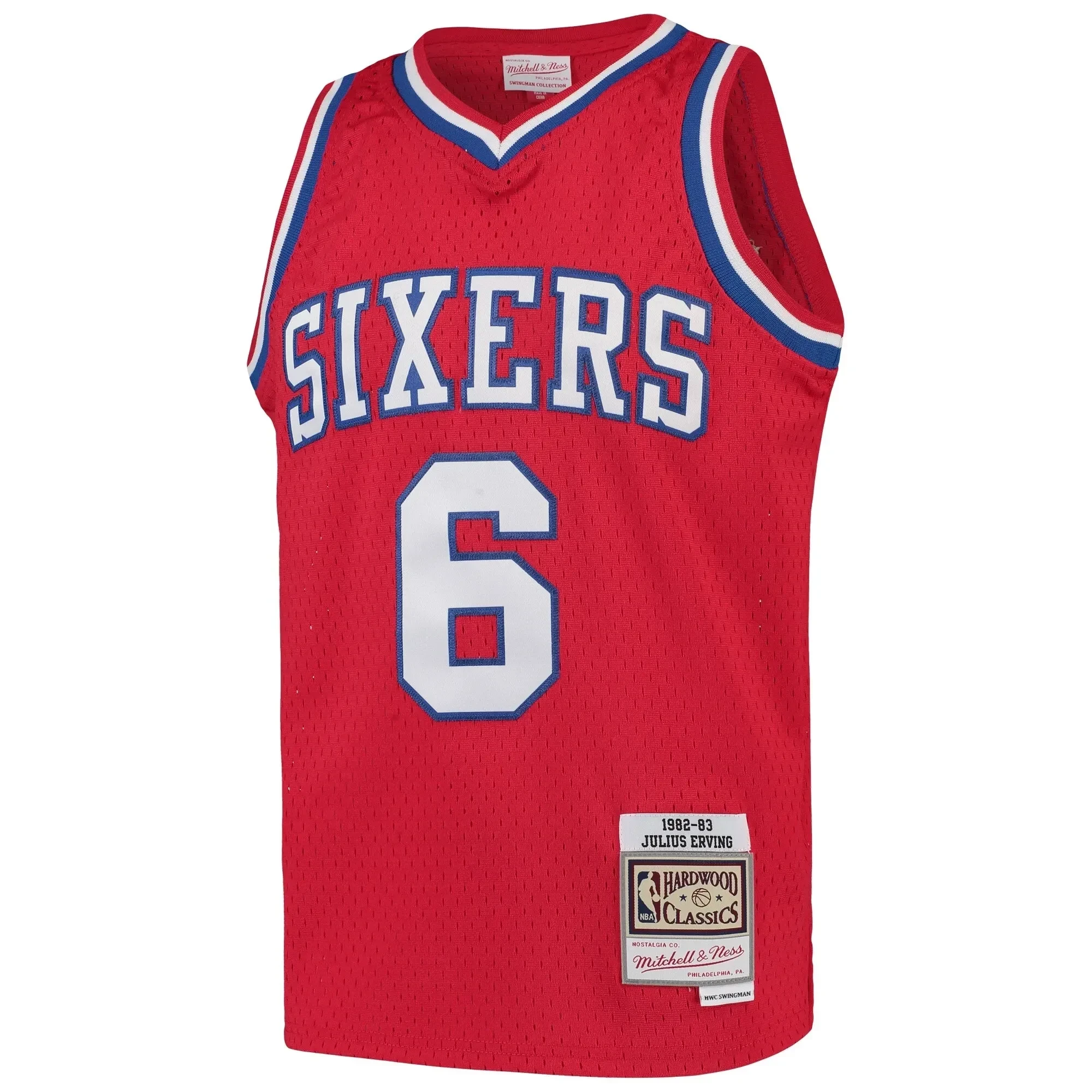 Alternative view of Julius Erving Philadelphia 76ers Mitchell & Ness Youth Swingman Throwback Jersey - Red - JS545 