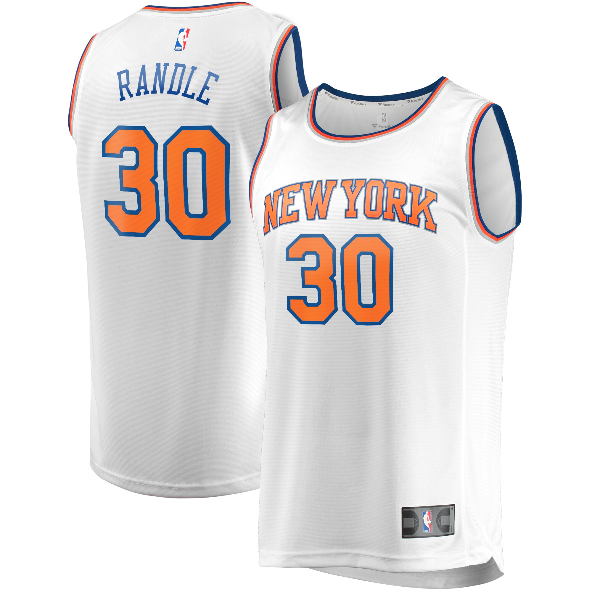 Alternative view of Julius Randle New York Knicks Fanatics Branded Fast Break Player Replica Jersey – Association Edition – White