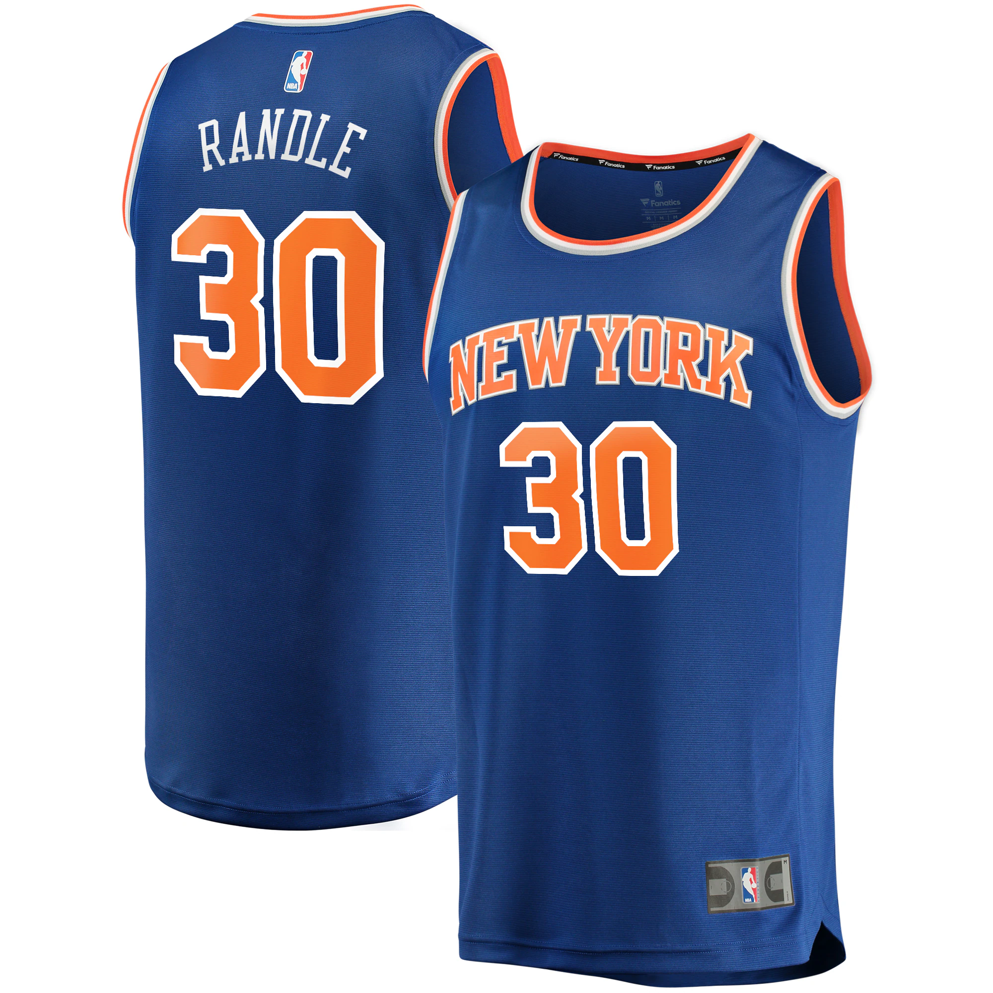 Alternative view of Julius Randle New York Knicks Fanatics Branded Fast Break Player Replica Jersey – Icon Edition – Blue