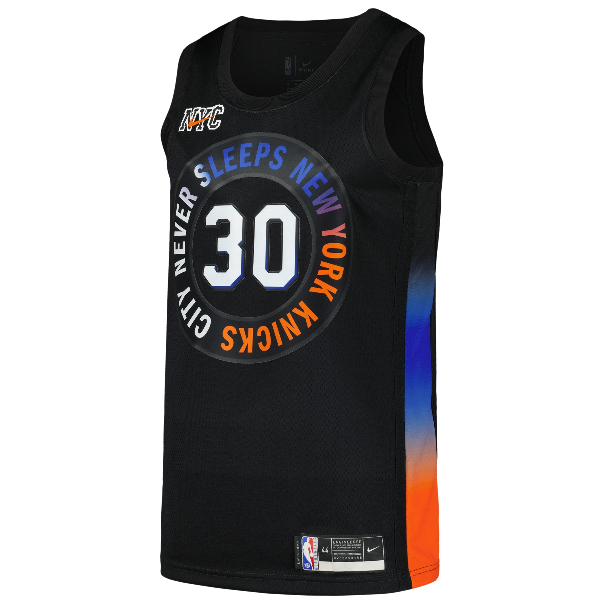Alternative view of Julius Randle New York Knicks Swingman Player Jersey - City Edition - Black