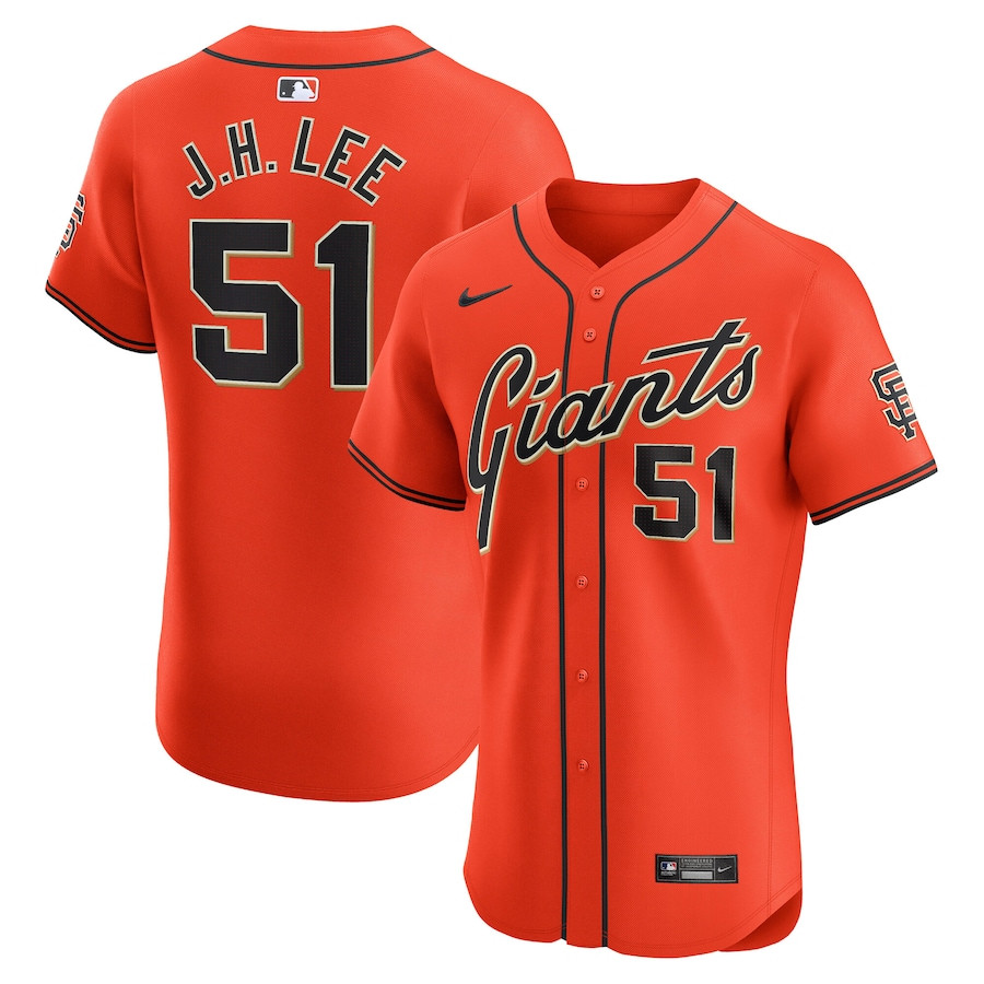 Jung Hoo Lee 51 San Francisco Giants Alternate Elite Men Jersey - Orange 