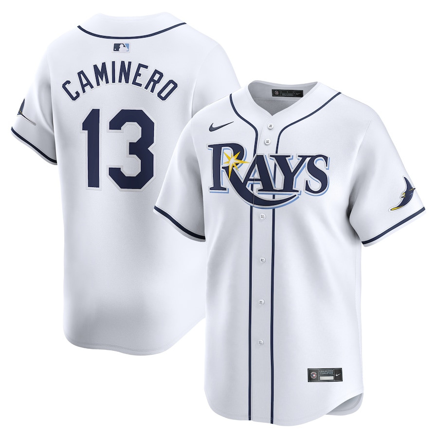Junior Caminero 13 Tampa Bay Rays Home Limited Men Jersey - White - JS494 