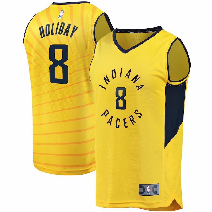 Justin Holiday Indiana Pacers Fanatics Branded Fast Break Player Replica Jersey - Statement Edition - Gold