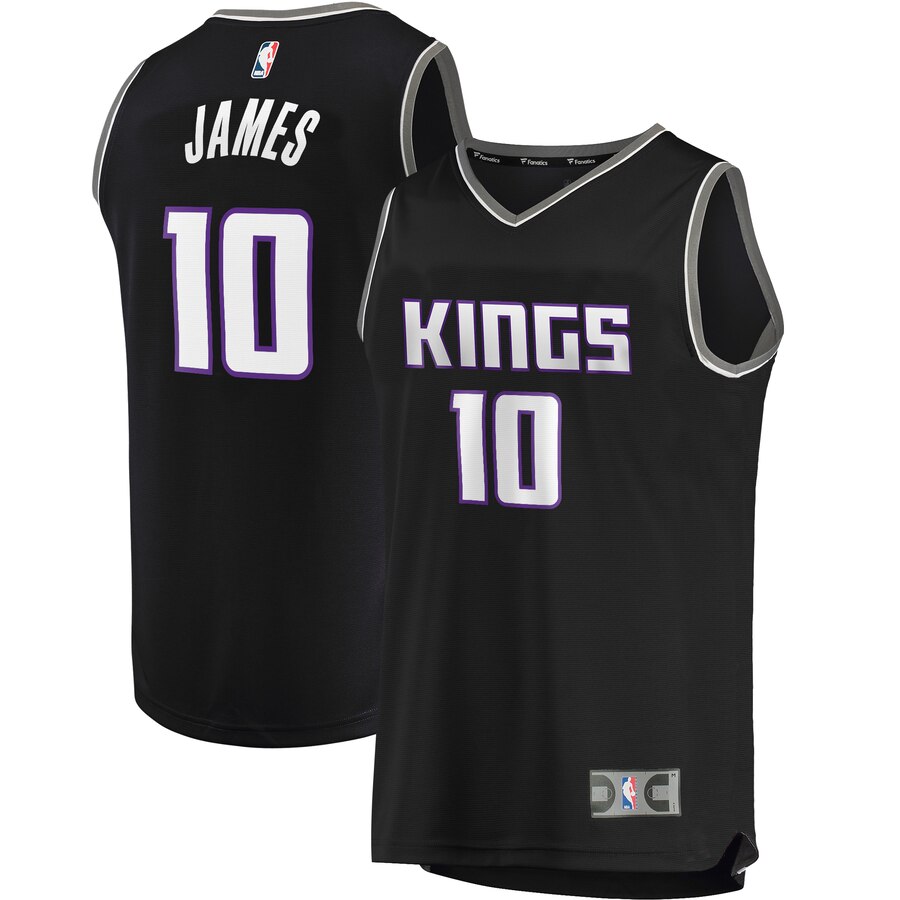Justin James Sacramento Kings Fanatics Branded Youth Fast Break Replica Jersey Black - Statement Edition