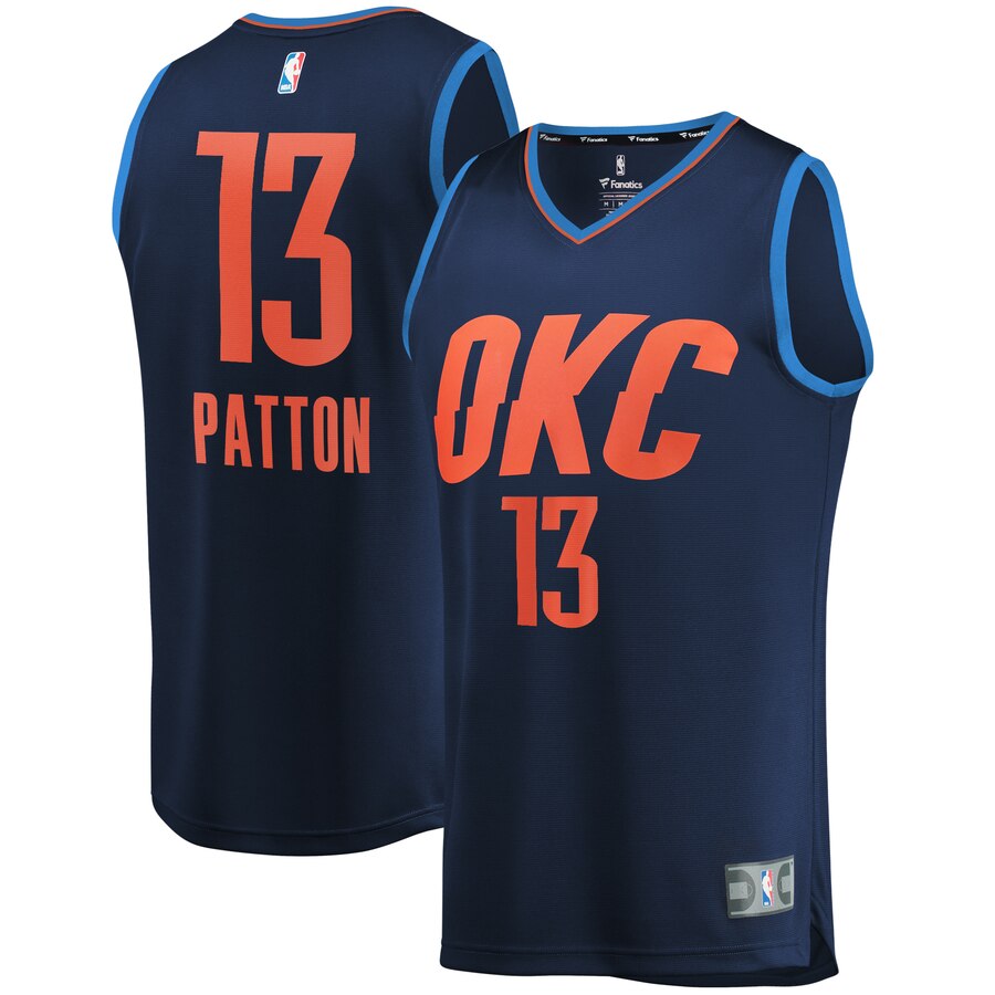 Justin Patton Oklahoma City Thunder Fanatics Branded Youth Fast Break Player Jersey - Statement Edition - Navy
