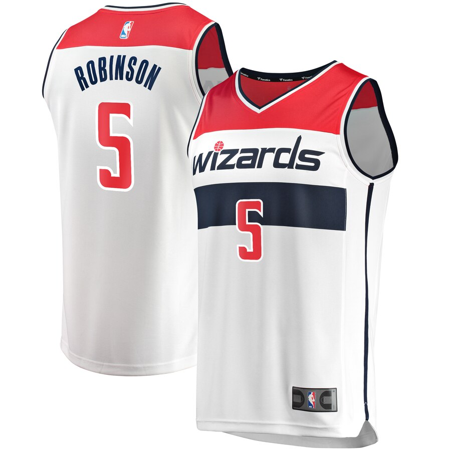 Justin Robinson Washington Wizards Fanatics Branded Youth Fast Break Player Jersey - Association Edition - White