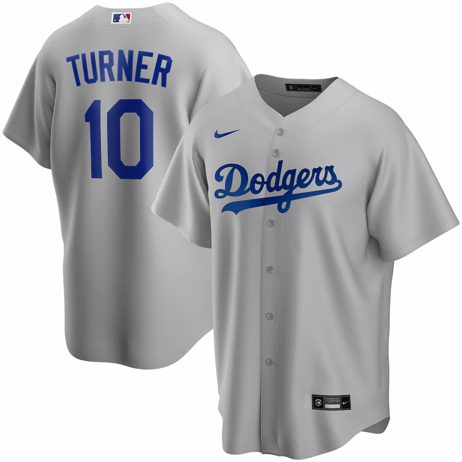 Justin Turner Los Angeles Dodgers Alternate 2020 Replica Player Jersey ÃƒÂ¢Ã¢â€šÂ¬Ã¢â‚¬Å“ Gray