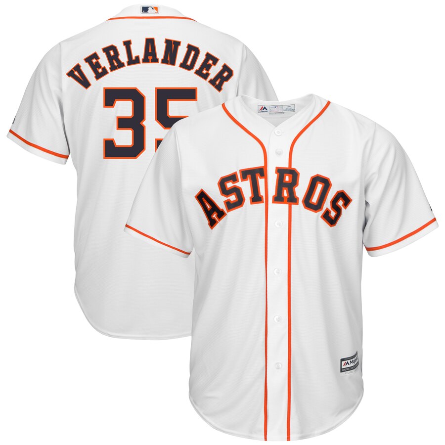 Justin Verlander Houston Astros Majestic Home Cool Base Player Jersey – White