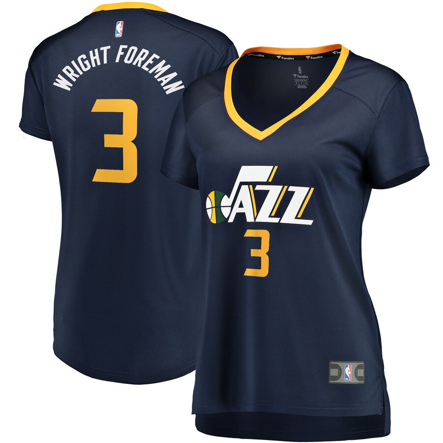 Justin Wright-foreman Utah Jazz Fanatics Branded Women's Fast Break Replica Player Jersey - Icon Edition - Navy