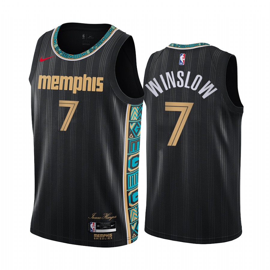 Justise Winslow Memphis Grizzlies 2020-21 Black City Jersey New Uniform