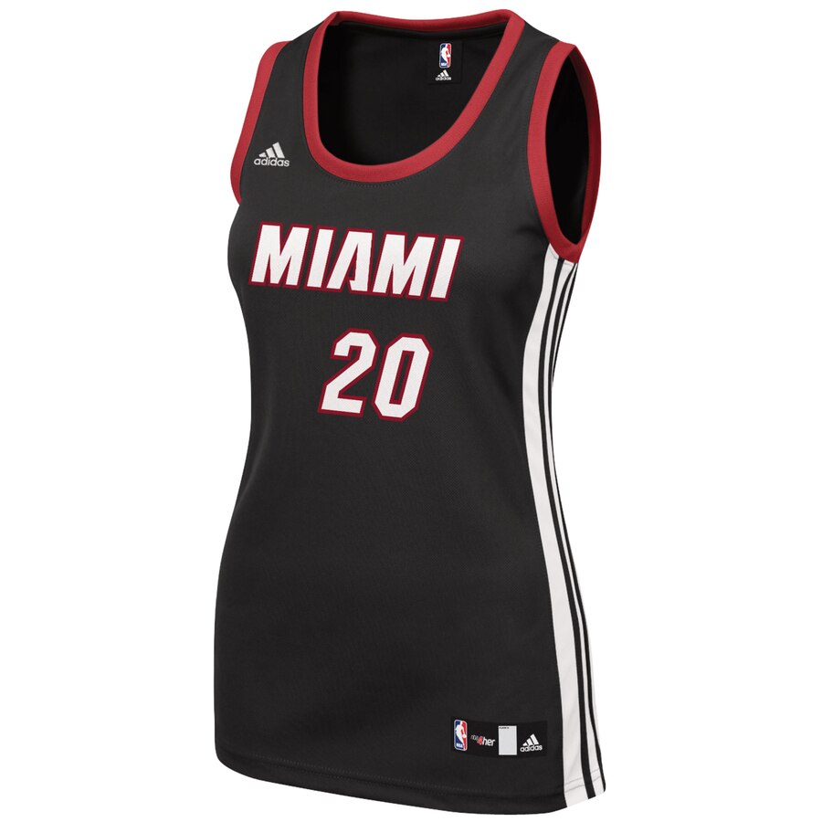 Alternative view of Justise Winslow Miami Heat Adidas Women's Replica Jersey - Black