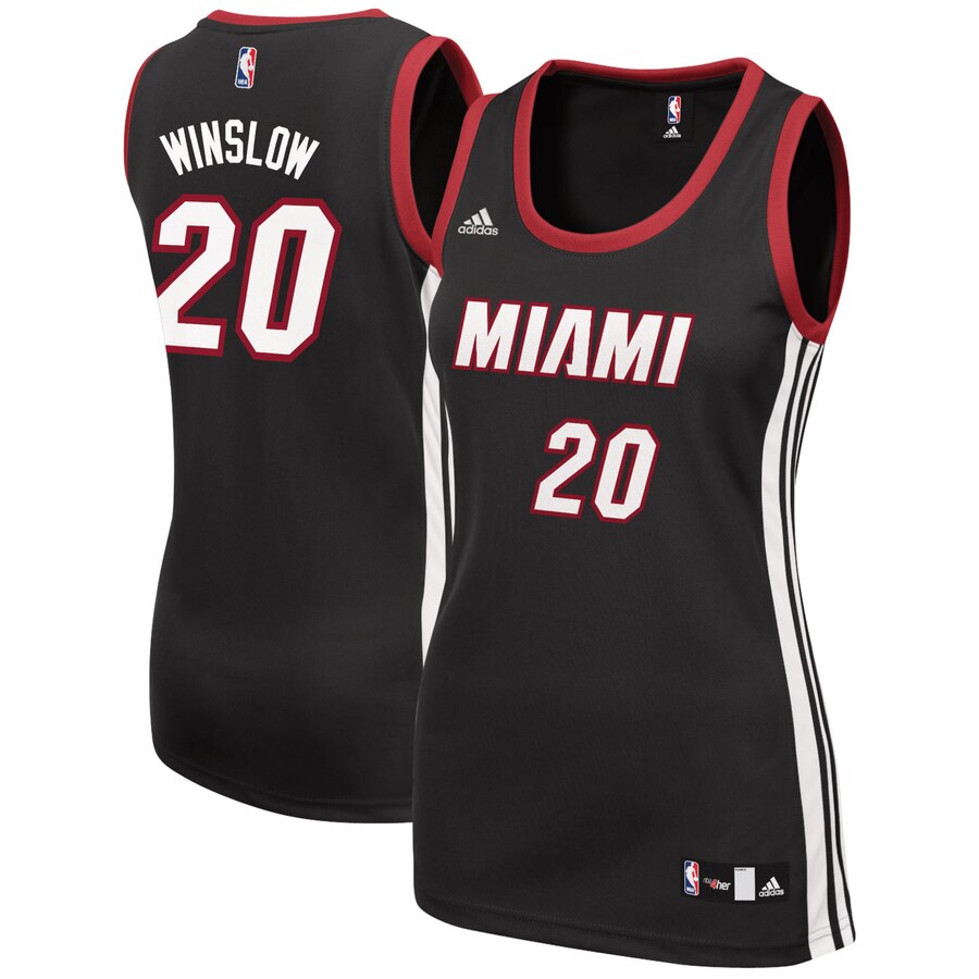 Justise Winslow Miami Heat Adidas Women's Replica Jersey - Black