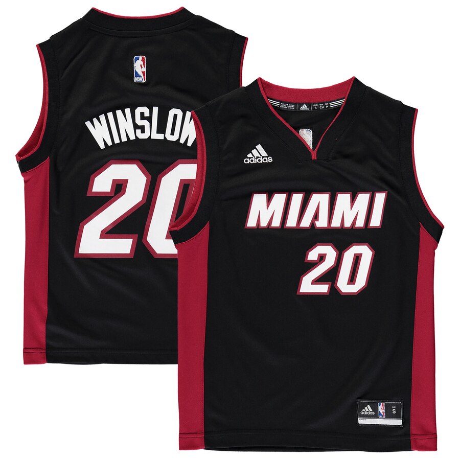 Justise Winslow Miami Heat Adidas Youth Replica Jersey - Black