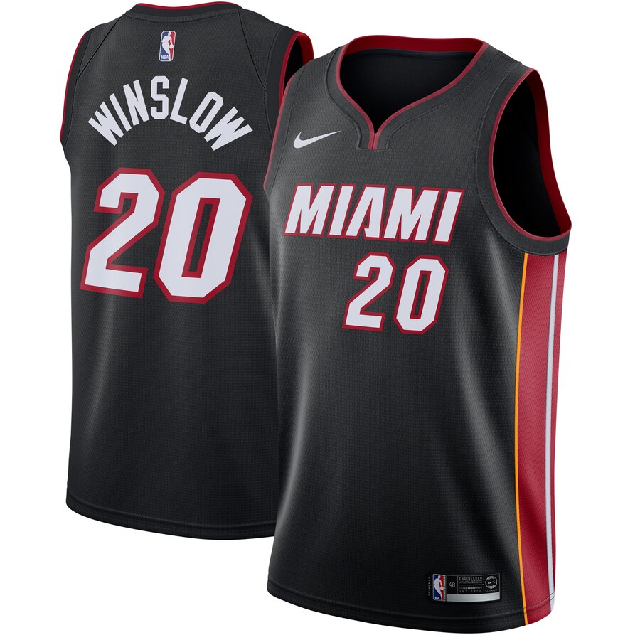 Justise Winslow Miami Heat Swingman Jersey Black - Icon Edition