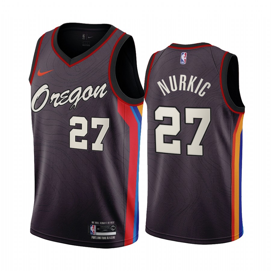 Jusuf Nurkic Portland Trail Blazers Chocolate City Edition Oregon 2020-21 Jersey