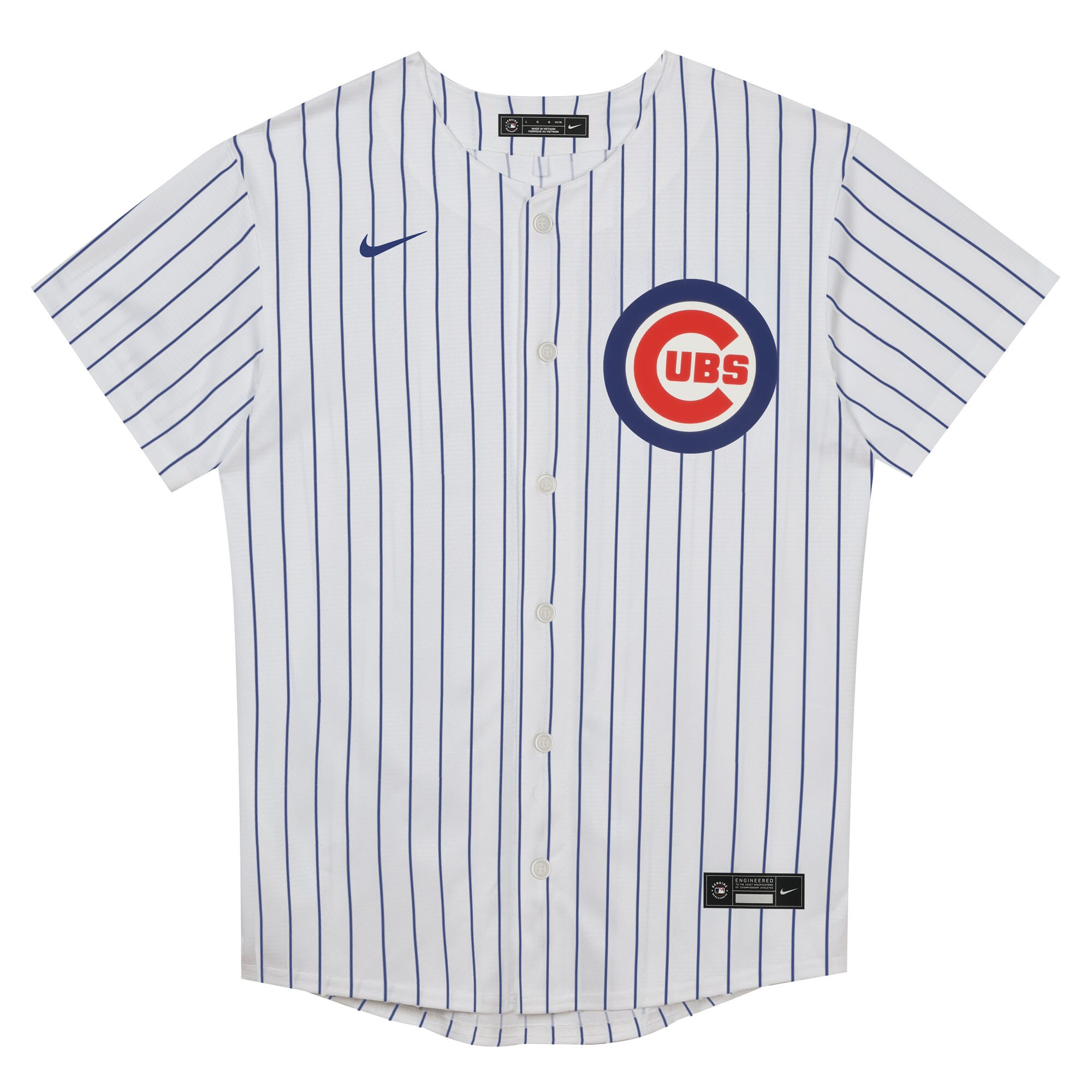 Alternative view of Juvenile Chicago Cubs White Home Blank Jersey