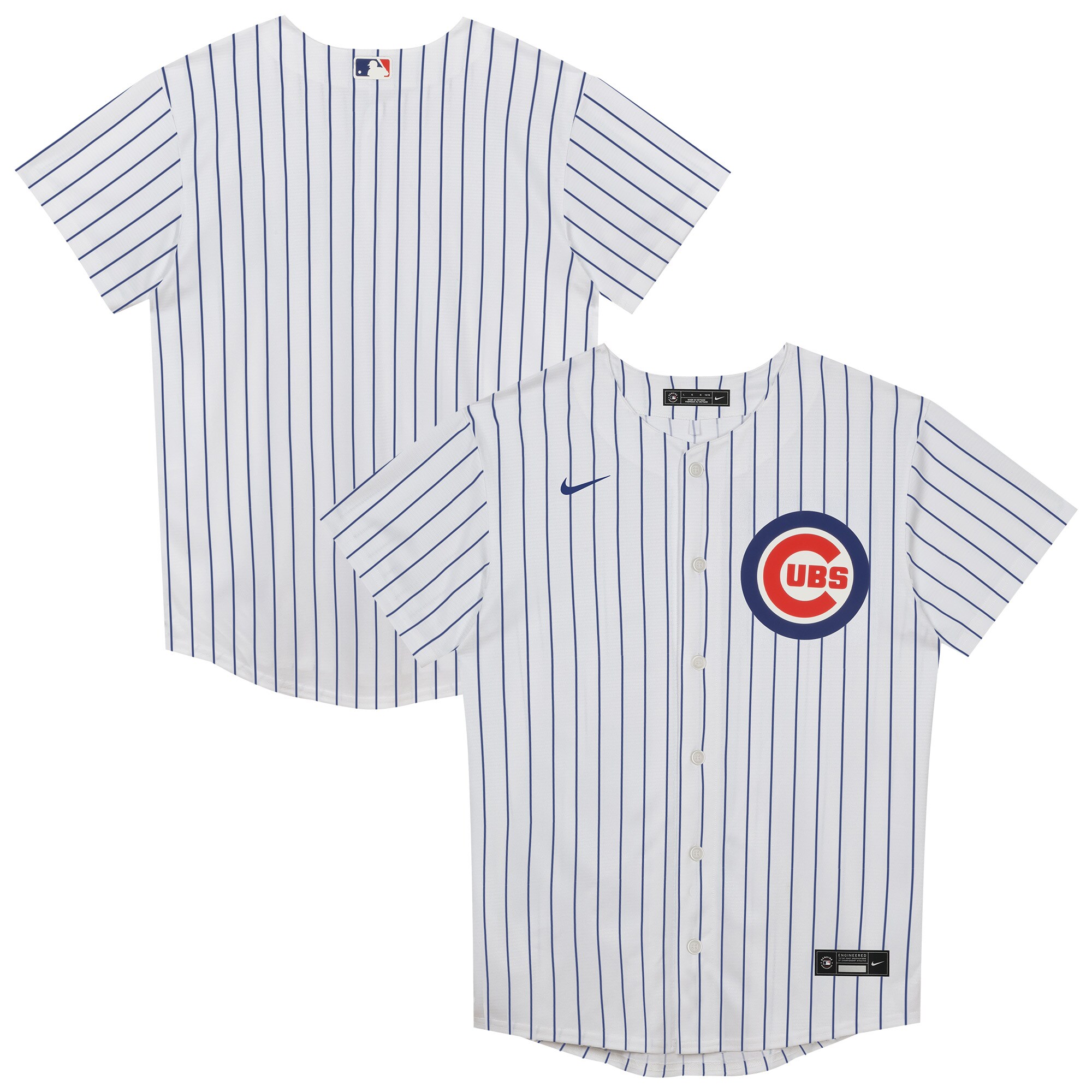 Juvenile Chicago Cubs White Home Blank Jersey