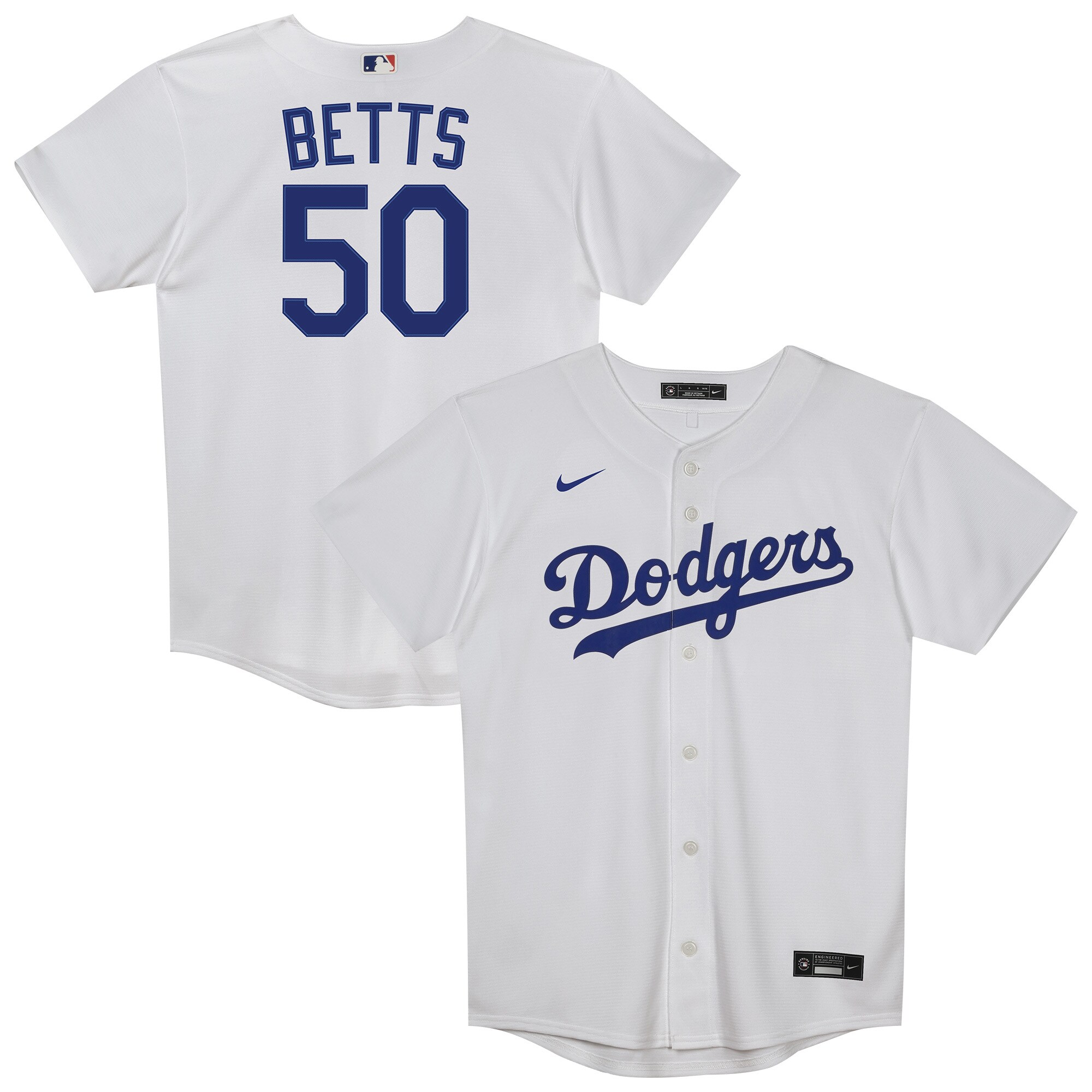 Juvenile Los Angeles Dodgers Mookie Betts White 2.0 Player Jersey 
