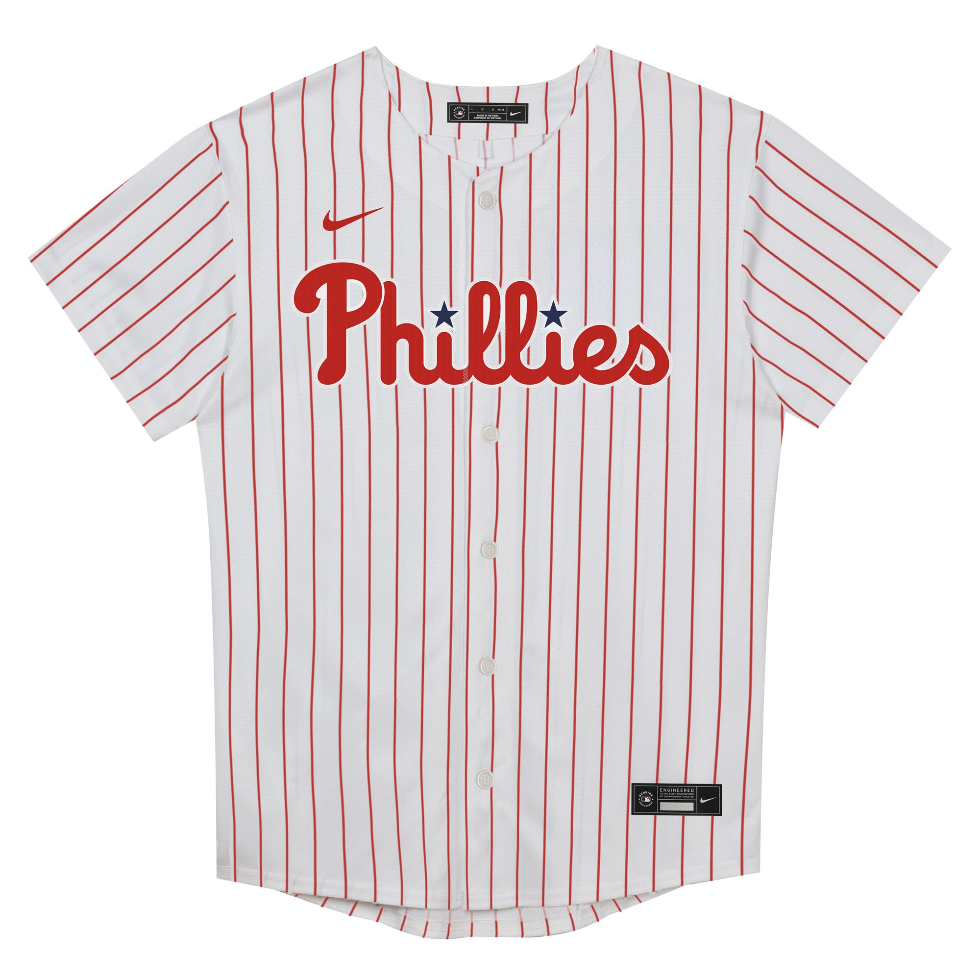 Alternative view of Juvenile Philadelphia Phillies White Home Blank Jersey 