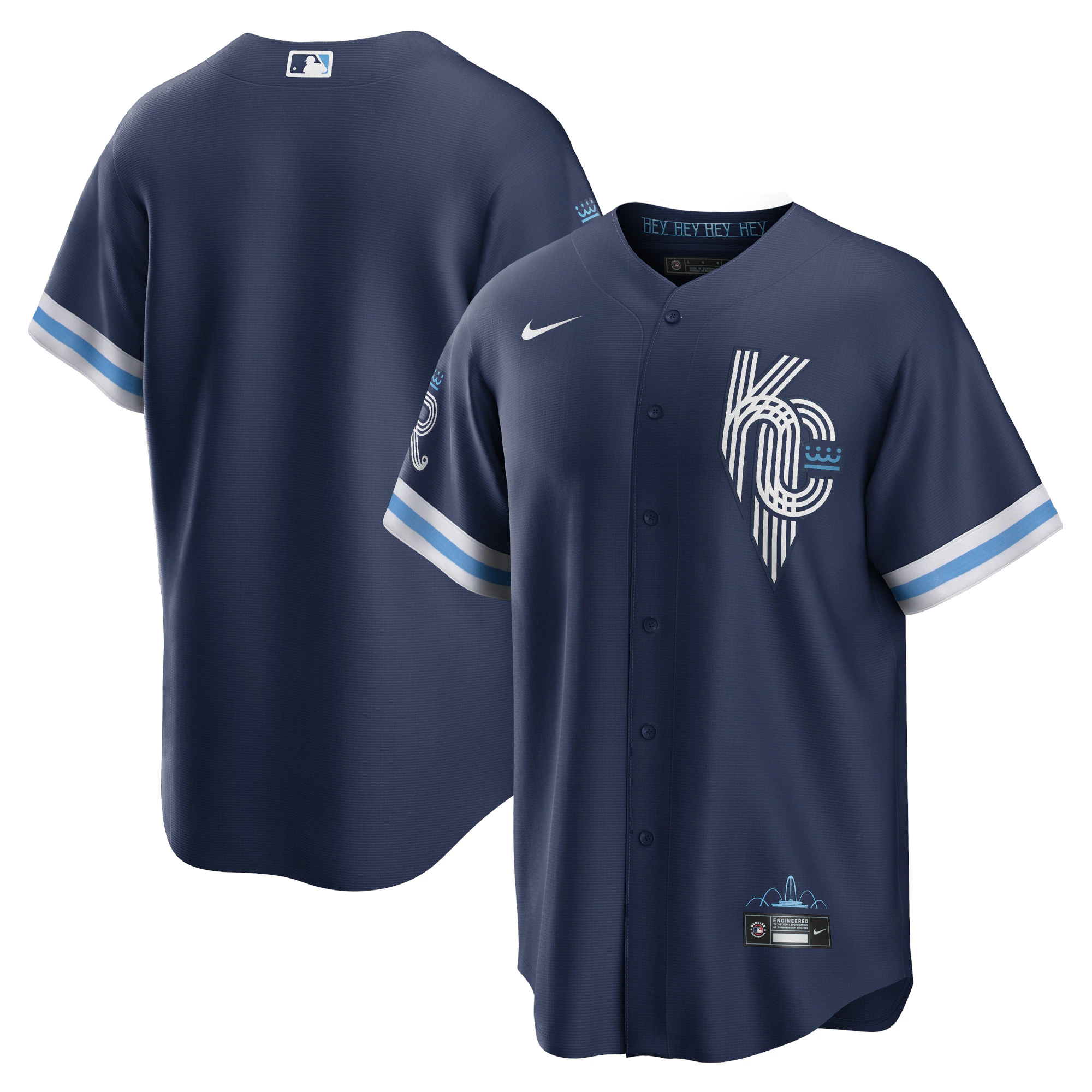 Alternative view of Kansas City Royals 2022 City Connect Replica Jersey – Navy