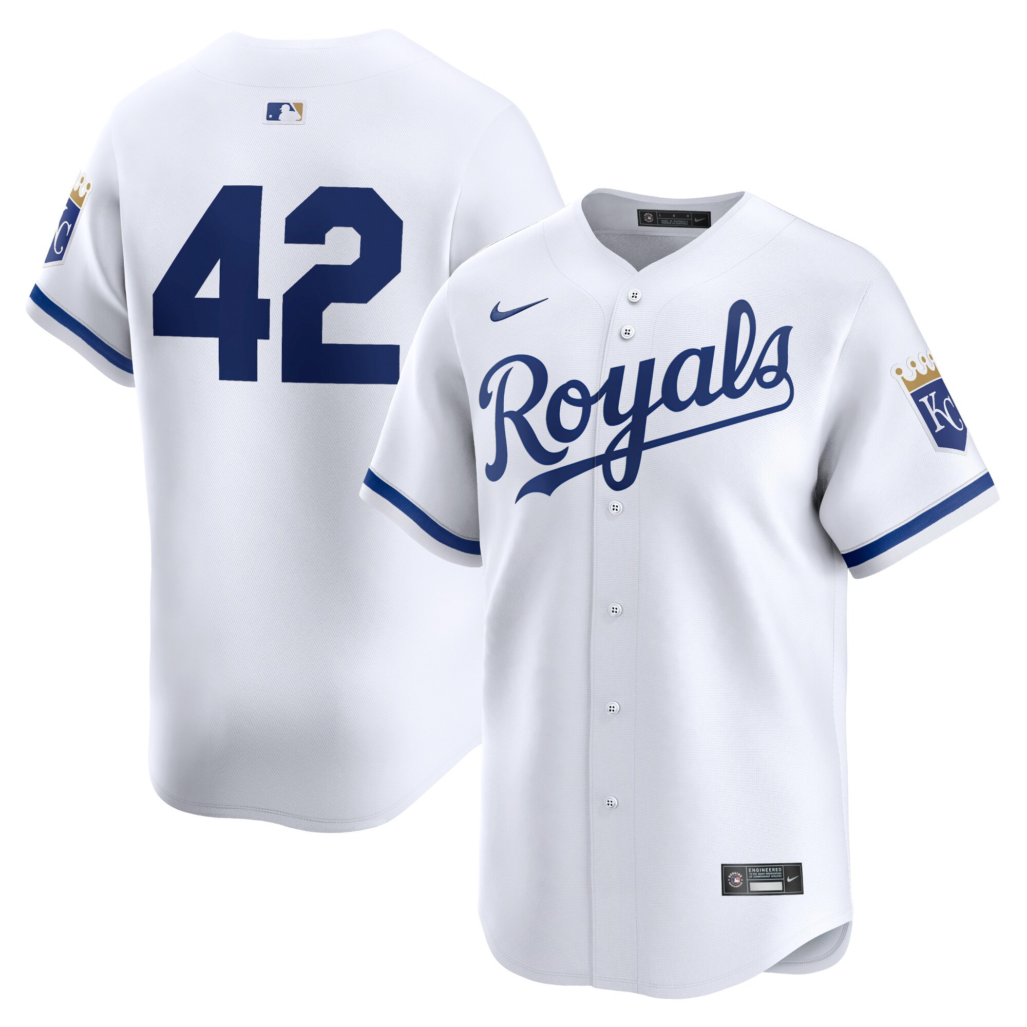 Kansas City Royals 2024 Jackie Robinson Day Home Limited JerseyÃƒâ€šÃ‚Â ÃƒÂ¢Ã¢â€šÂ¬Ã¢â‚¬Å“ White