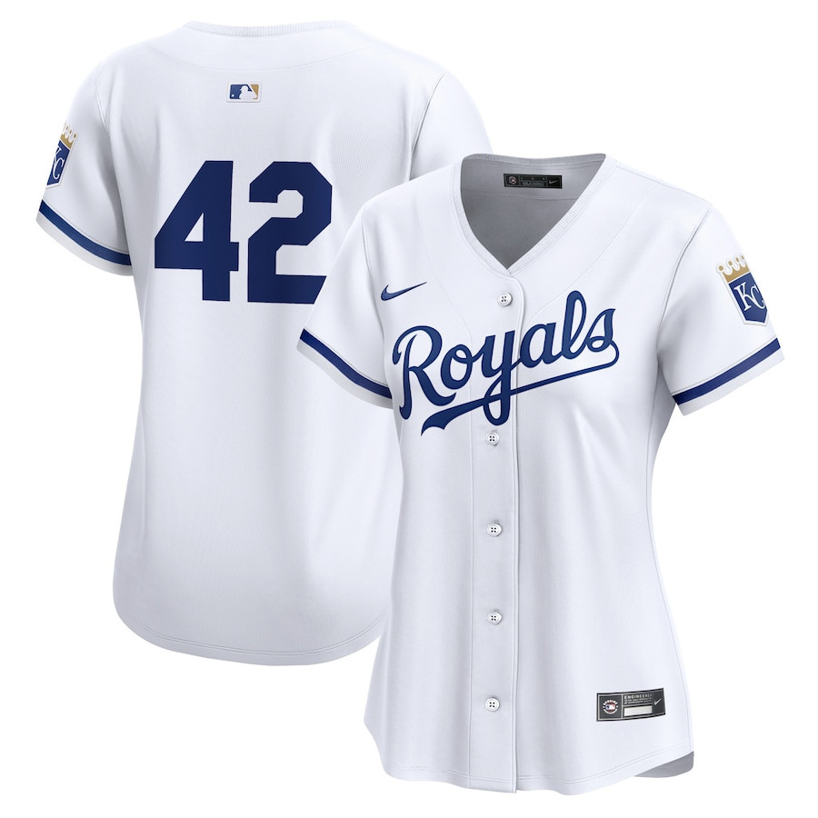 Kansas City Royals 2024 Jackie Robinson Day Home Limited Women Jersey - White 