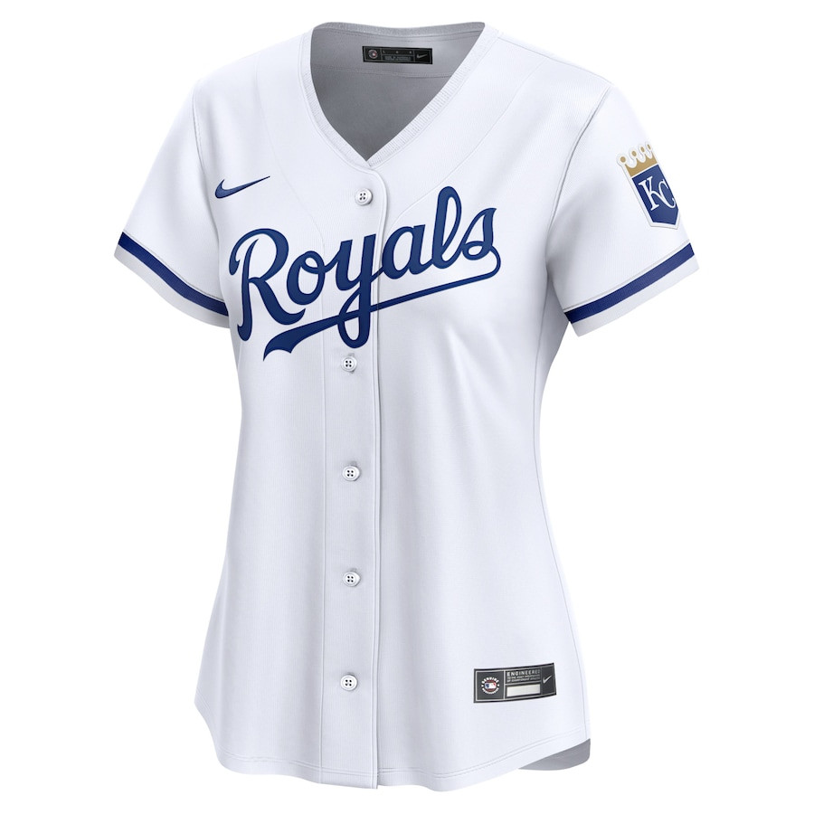 Alternative view of Kansas City Royals 2024 Jackie Robinson Day Home Limited Women Jersey - White 
