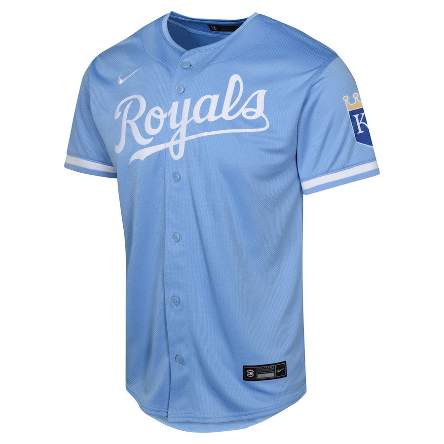 Alternative view of Kansas City Royals Alternate Limited YOUTH Jersey - Light Blue 
