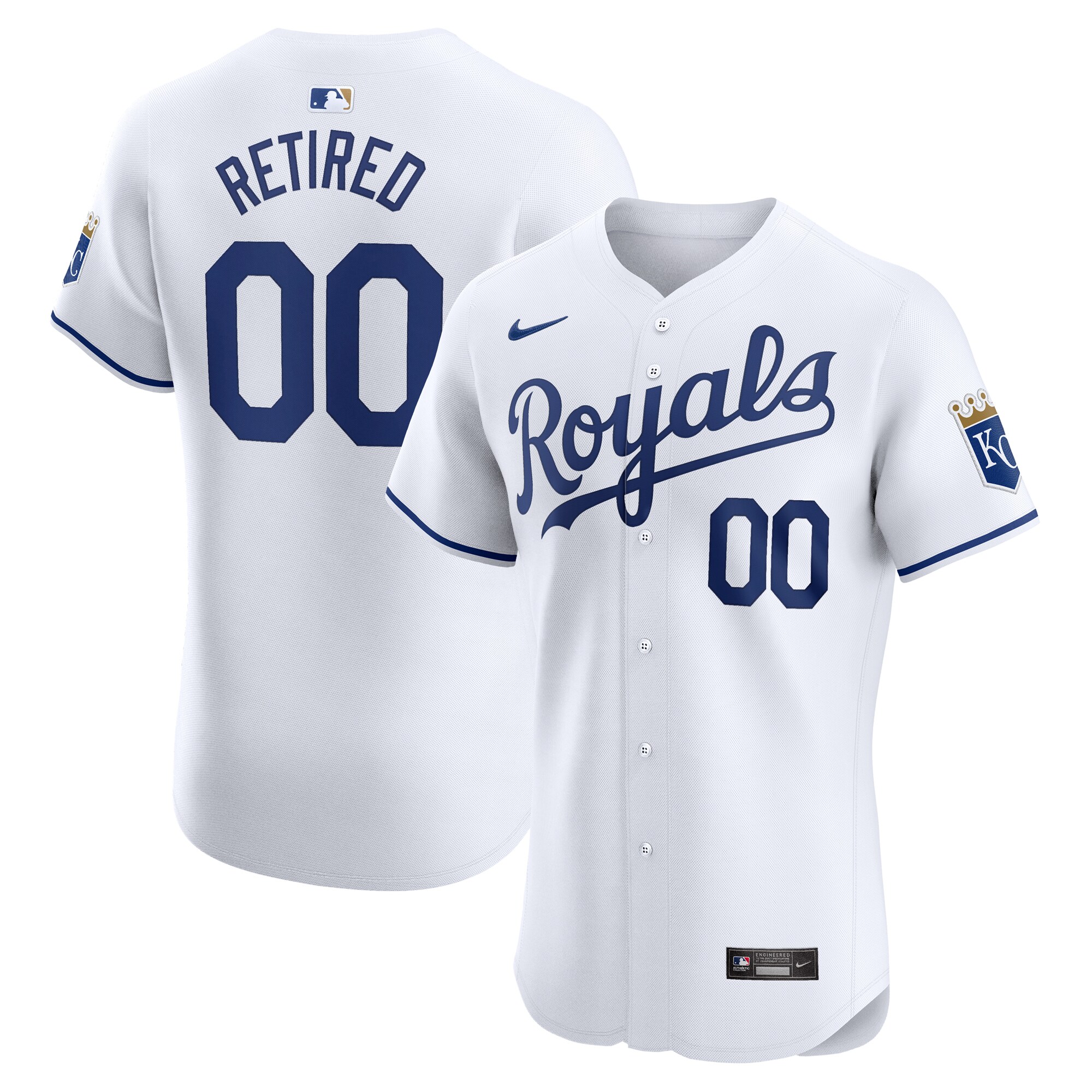 Kansas City Royals Home Elite Pick-a-player Retired Roster Jersey - White