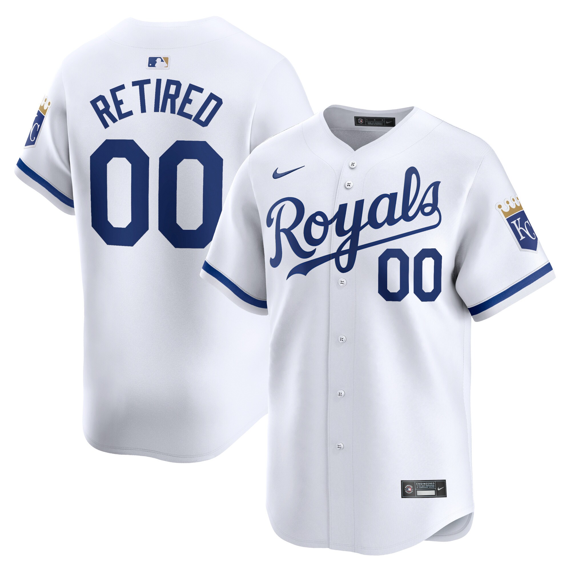 Kansas City Royals Home Limited Pick-a-player Retired Roster Jersey - White