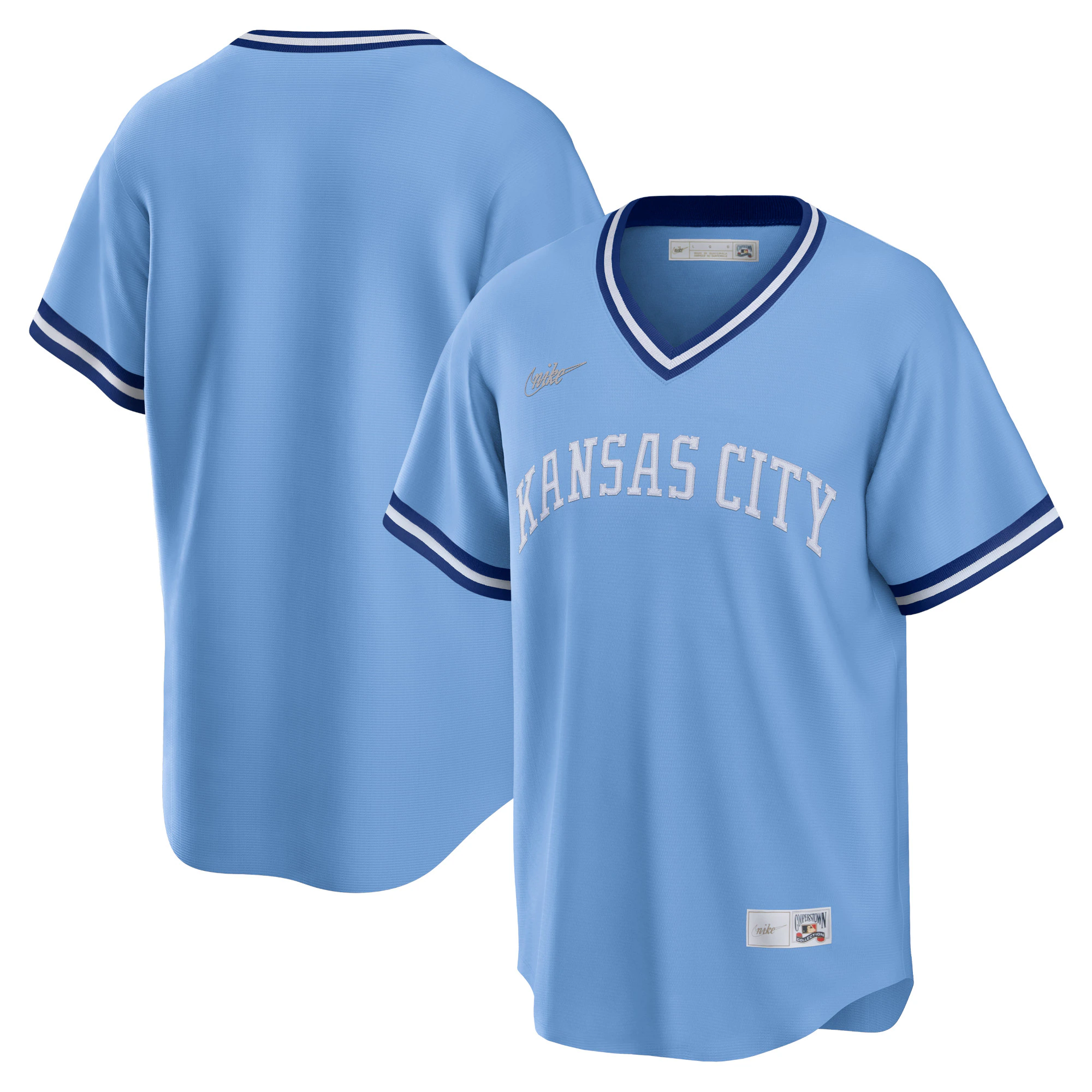 Kansas City Royals Road Cooperstown Collection Team Jersey – Light Blue