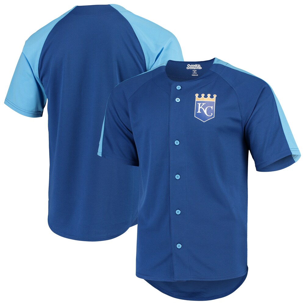 Kansas City Royals Stitches Logo Button-down Jersey - Royal