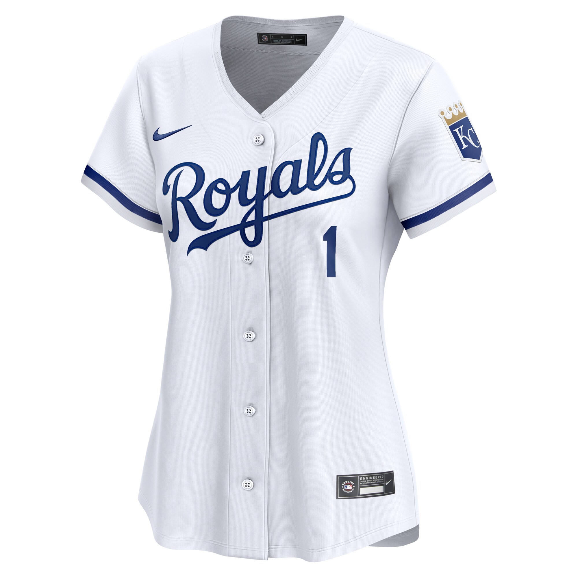 Alternative view of Kansas City Royals Women's #1 Mom Home Limited Jersey - White