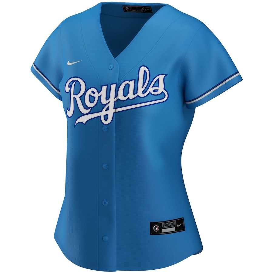 Alternative view of Kansas City Royals Women's Alternate Team Jersey - Light Blue 