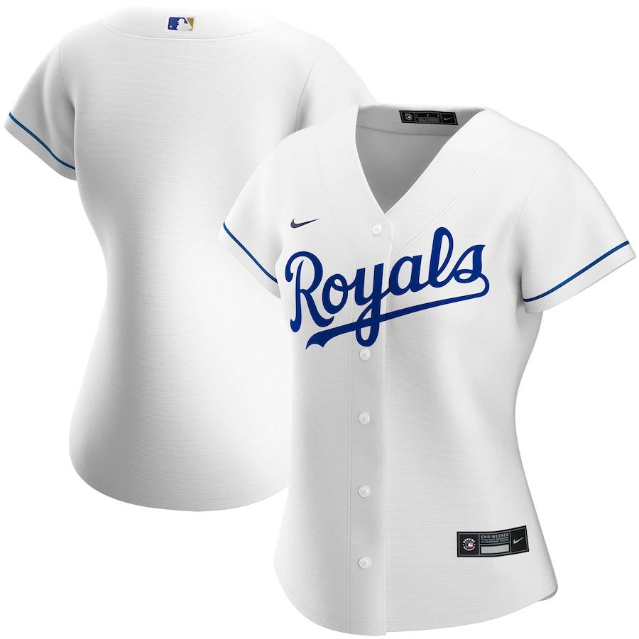 Kansas City Royals Women's Home 2020 Replica Team Jersey ÃƒÂ¢Ã¢â€šÂ¬Ã¢â‚¬Å“ White